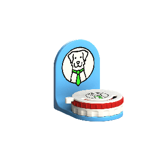 Magnetische hoekbasis voor kleine Nosework-potten (5 cm)