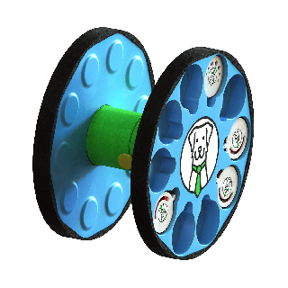 Scent barrel with carousel function for Nosework training