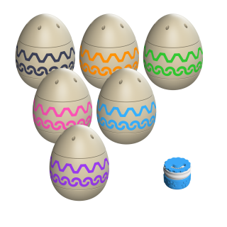 Sett med seks egg med Nano+-boks - Påsketreningssett