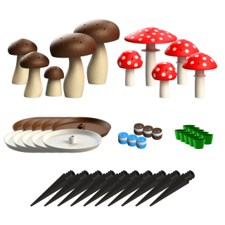 Set "Pilzsammeln" für Nasentraining im Garten