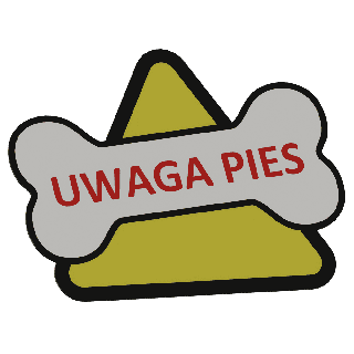 UWAGA PIES - tabliczka ostrzegawcza