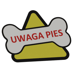 Tabliczka ostrzegawcza UWAGA PIES | Fluo Dog