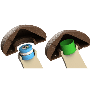 Set de 5x champignons olfactifs moyens + 2x boîtes à odeurs pour le dressage au nez - taille M