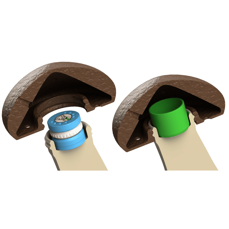 Set of 5 scent mushrooms M + 2 scent carriers | Fluo Dog