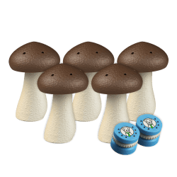 Set of 5 scent mushrooms M + 2 scent carriers | Fluo Dog