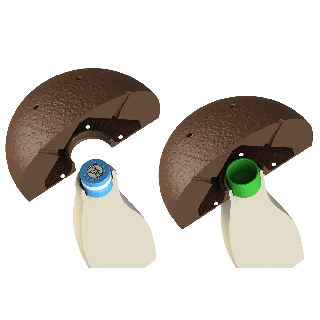 Set de 5x grand champignon sensoriel + 2x boîte à odeurs pour les entraînements Nosework - taille L