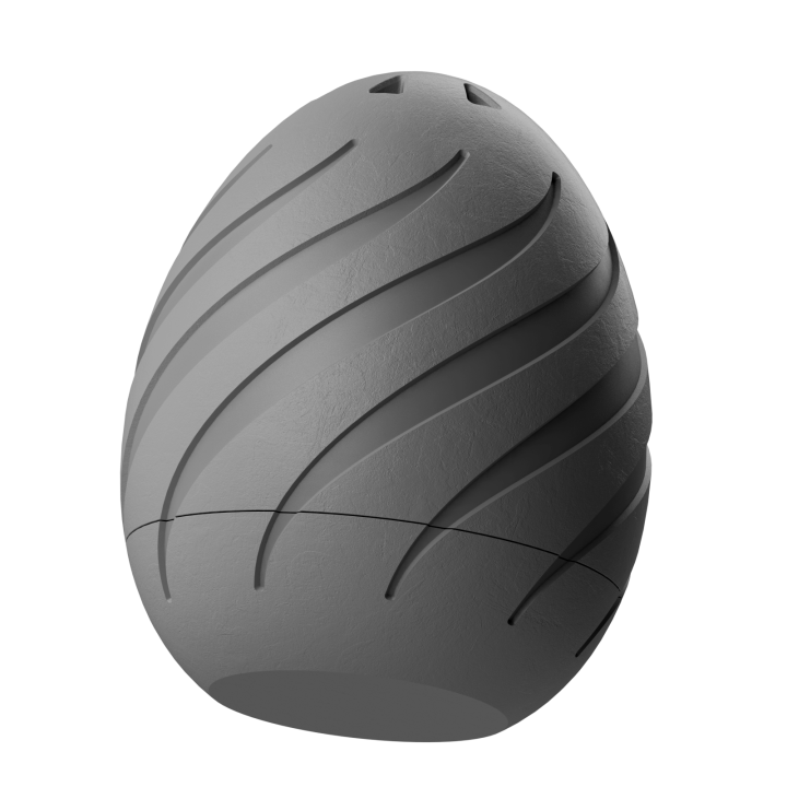 Plastikowy przyrząd do noseworku w kształcie pisanki – trwały i łatwy do utrzymania w czystości.