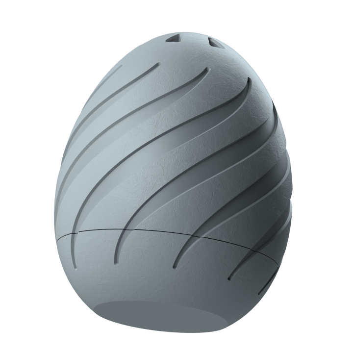 Plastikowy przyrząd do noseworku w kształcie pisanki – trwały i łatwy do utrzymania w czystości.