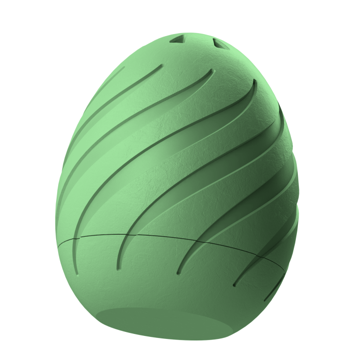 Plastikowy przyrząd do noseworku w kształcie pisanki – trwały i łatwy do utrzymania w czystości.