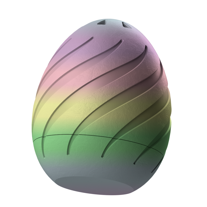 Plastikowy przyrząd do noseworku w kształcie pisanki – trwały i łatwy do utrzymania w czystości.