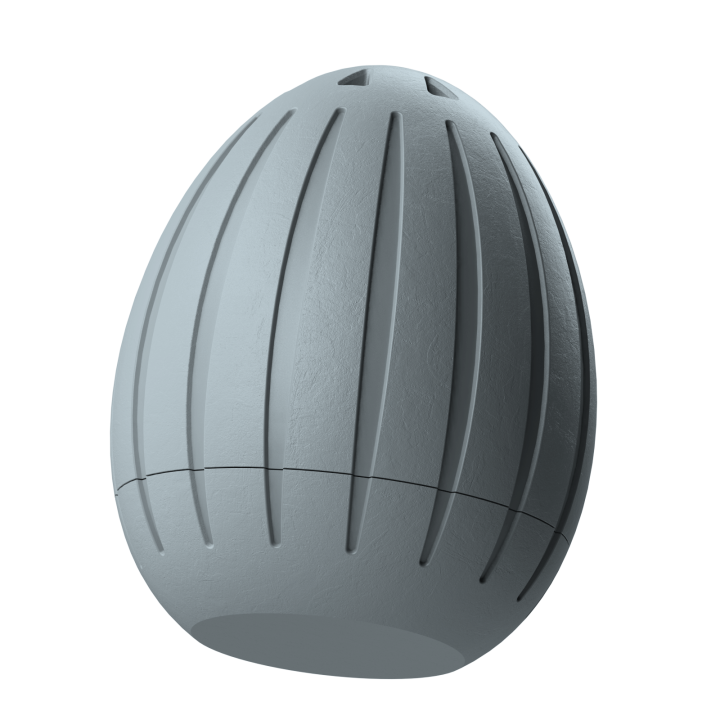 Plastikowy przyrząd do noseworku w kształcie pisanki – trwały i łatwy do utrzymania w czystości.