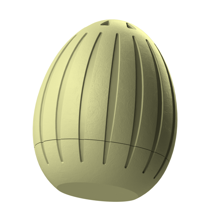 Plastikowy przyrząd do noseworku w kształcie pisanki – trwały i łatwy do utrzymania w czystości.