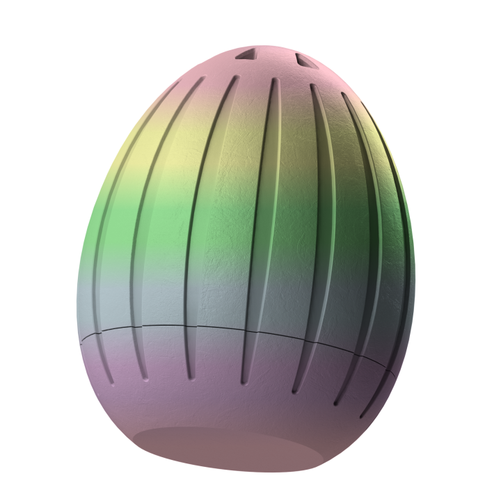 Plastikowy przyrząd do noseworku w kształcie pisanki – trwały i łatwy do utrzymania w czystości.