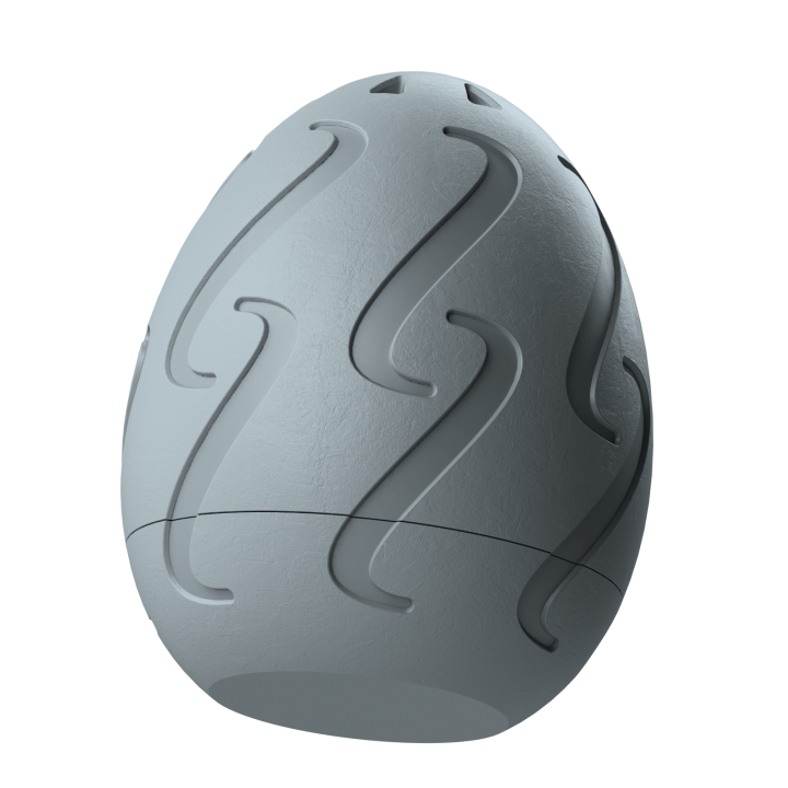 Plastikowy przyrząd do noseworku w kształcie pisanki – trwały i łatwy do utrzymania w czystości.