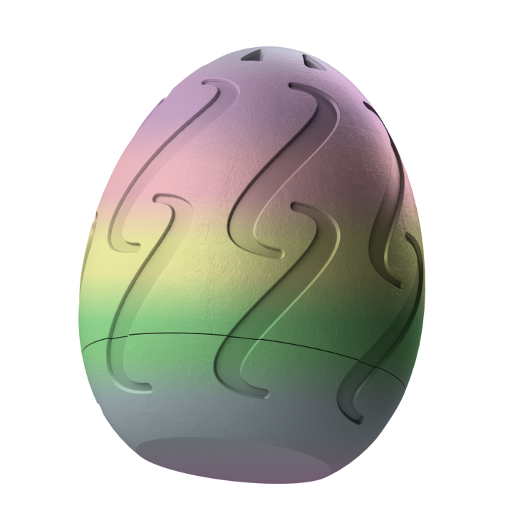 Plastikowy przyrząd do noseworku w kształcie pisanki – trwały i łatwy do utrzymania w czystości.