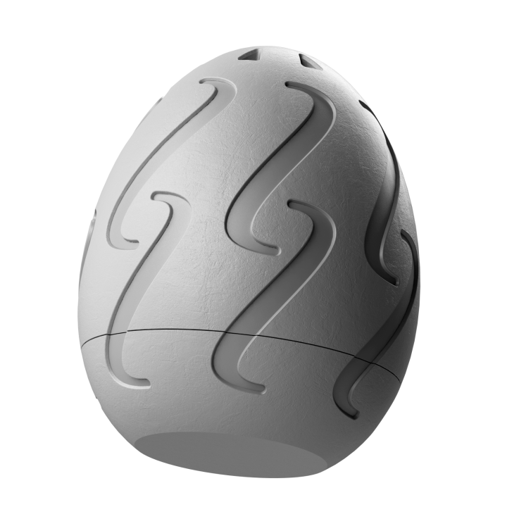 Plastikowy przyrząd do noseworku w kształcie pisanki – trwały i łatwy do utrzymania w czystości.