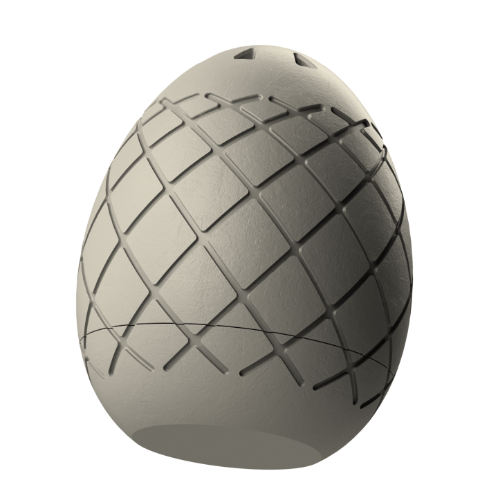 Plastikowy przyrząd do noseworku w kształcie pisanki – trwały i łatwy do utrzymania w czystości.