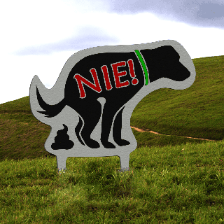 Rasen-Schild "Nicht für Hundekot"