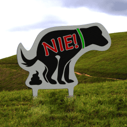 Varoituskyltti nurmikolle "EI!" | Fluo Dog