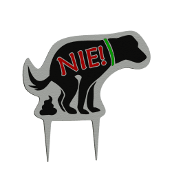 Varoituskyltti nurmikolle "EI!" | Fluo Dog