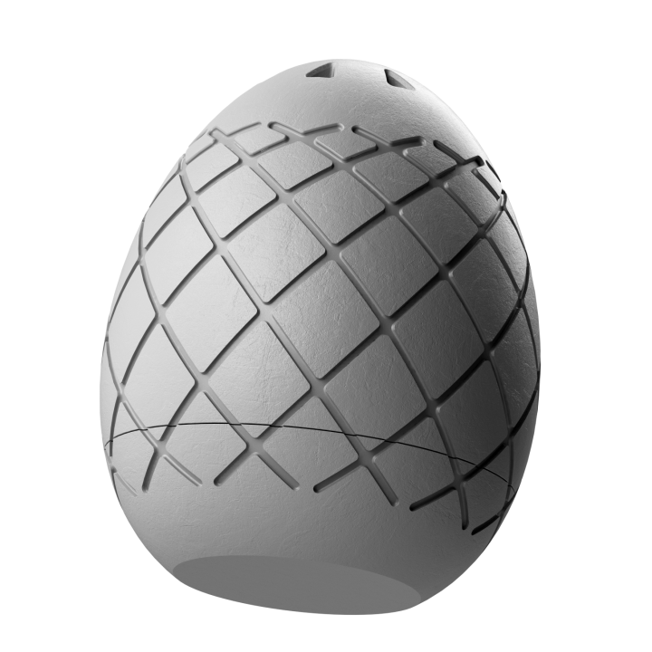 Plastikowy przyrząd do noseworku w kształcie pisanki – trwały i łatwy do utrzymania w czystości.