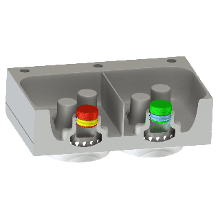 Double socket dummy for scent training