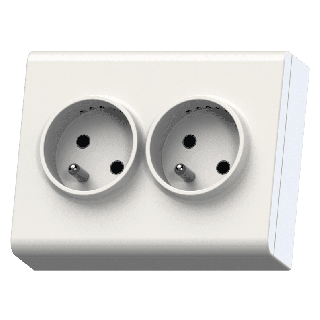 Atrapa dubbele wandcontactdoos voor scent training