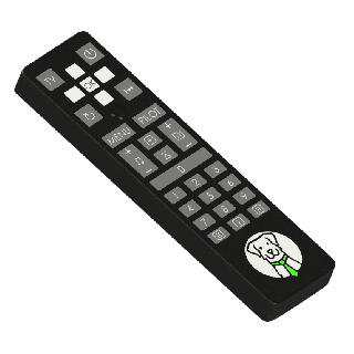 Télécommande TV factice pour l'entraînement au travail du nez