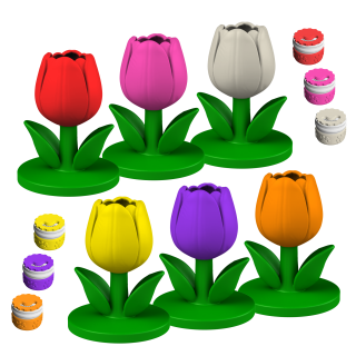 🏷️Zestaw 6 tulipas de trabajo nasal + 6 latas de Nano+ | cachés de olor Fluonose