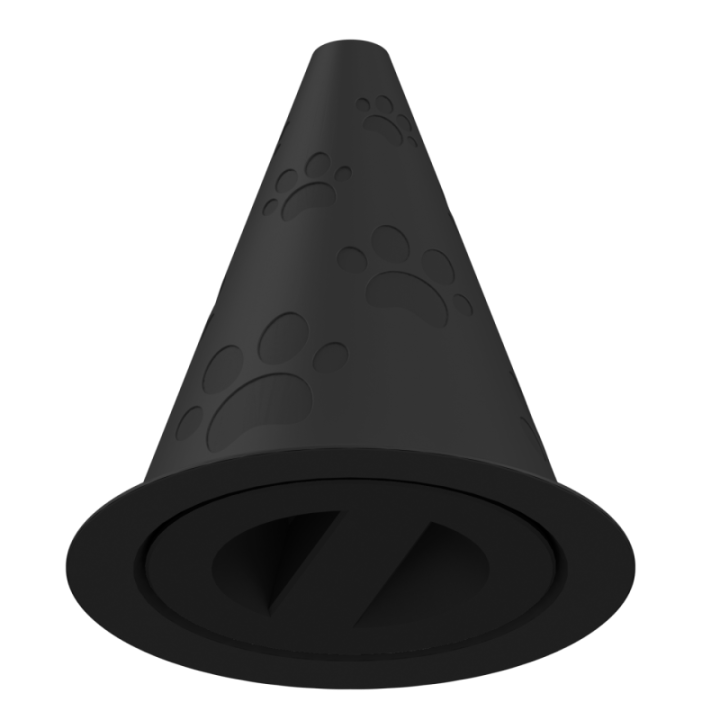 Gumowy przyrząd do noseworku w kształcie stożka – trwały i łatwy do utrzymania w czystości.