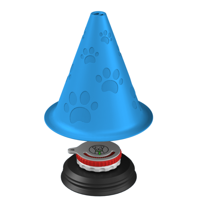 Dekoracyjny dyspenser zapachu – kolorowy pachołek do ćwiczeń scent work.