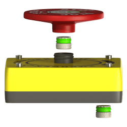 Sikkerhetsknapp for nosework treninger | Fluo Dog