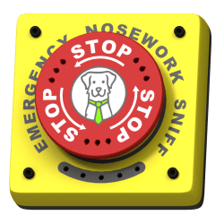 Bouton de sécurité pour les entraînements de nosework | Fluo Dog