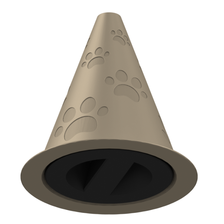 Gumowy przyrząd do noseworku w kształcie stożka – trwały i łatwy do utrzymania w czystości.