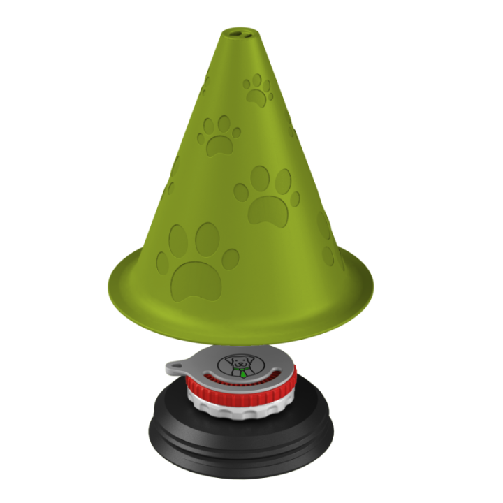 Dekoracyjny dyspenser zapachu – kolorowy pachołek do ćwiczeń scent work.