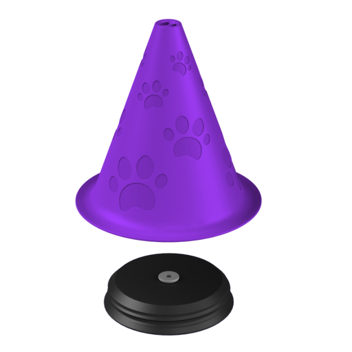 Kolorowa atrapa pachołka do profesjonalnego szkolenia węchu – doskonała do budowania motywacji psa.