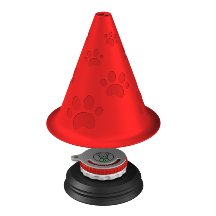 Dekoracyjny dyspenser zapachu – kolorowy pachołek do ćwiczeń scent work.