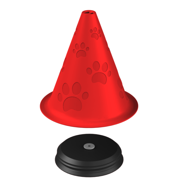 Kolorowa atrapa pachołka do profesjonalnego szkolenia węchu – doskonała do budowania motywacji psa.