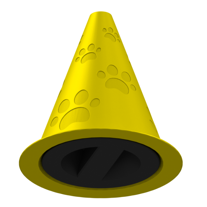 Gumowy przyrząd do noseworku w kształcie stożka – trwały i łatwy do utrzymania w czystości.