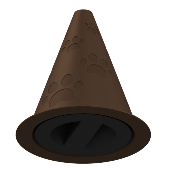 Dekoracyjny dyspenser zapachu – kolorowy pachołek do ćwiczeń scent work.