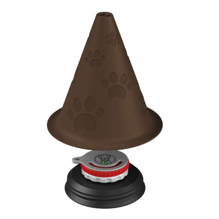 Kolorowa atrapa pachołka do profesjonalnego szkolenia węchu – doskonała do budowania motywacji psa.