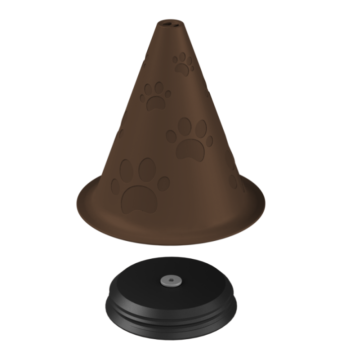 Przyrząd do noseworku z wylotem zapachu u góry – konstrukcja zapewniająca czytelny stożek zapachowy.