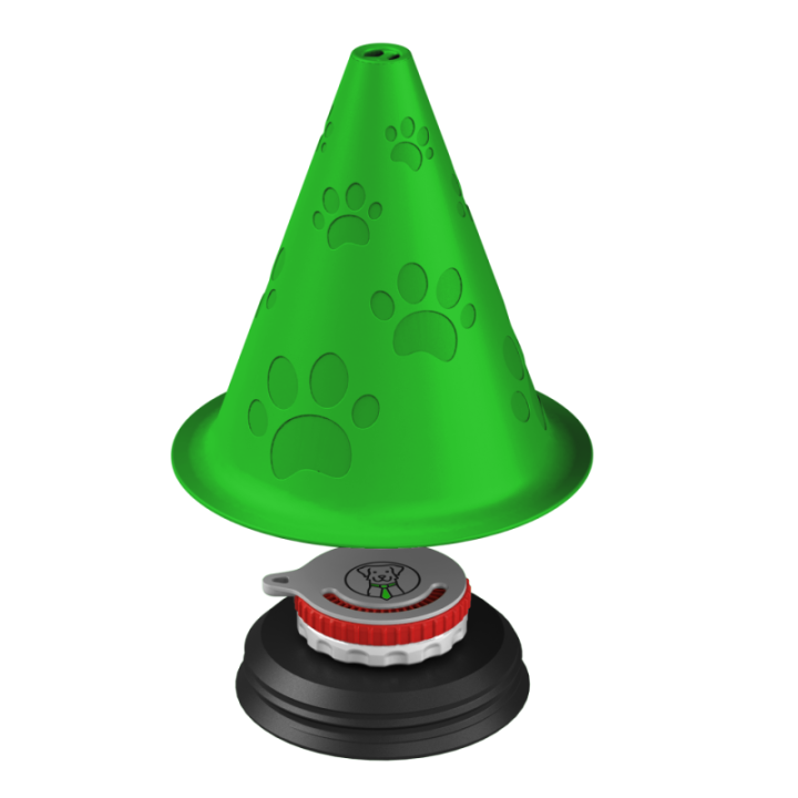 Kolorowa atrapa pachołka do profesjonalnego szkolenia węchu – doskonała do budowania motywacji psa.