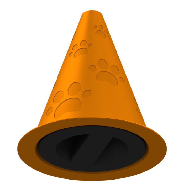 Dekoracyjny dyspenser zapachu – kolorowy pachołek do ćwiczeń scent work.