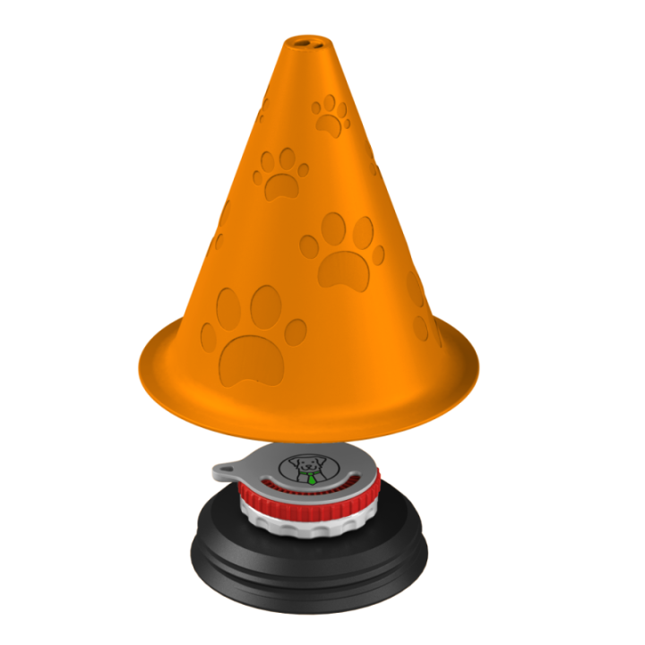 Kolorowa atrapa pachołka do profesjonalnego szkolenia węchu – doskonała do budowania motywacji psa.