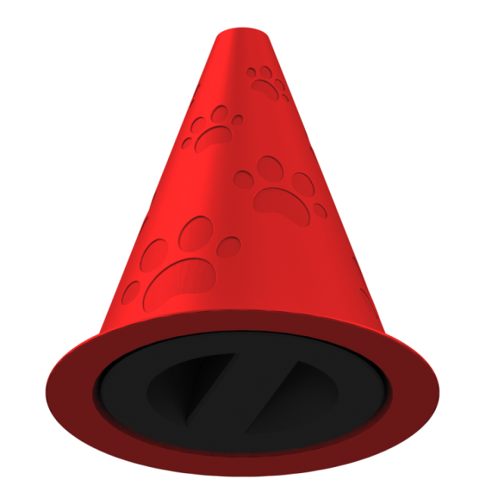 Dekoracyjny dyspenser zapachu – kolorowy pachołek do ćwiczeń scent work.