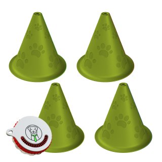 Kezdőcsomag noseworkhoz – 4x edzőkúp + Fluonose Mini+ illatdoboz