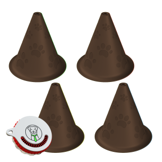 Nosework Starter Set – 4x Training Cone + Fluonose Mini+ Scent Can