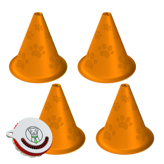 Nosework Starter Set – 4x Training Cone + Fluonose Mini+ Scent Can