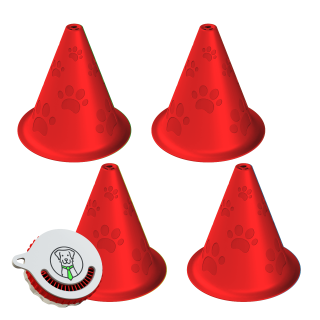 Kezdőcsomag noseworkhoz – 4x edzőkúp + Fluonose Mini+ illatdoboz